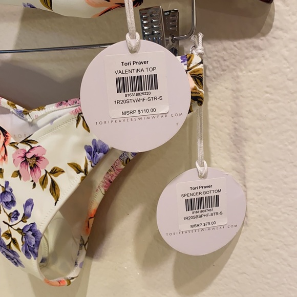 NWT Tori Praver Valentina Hollywood Two piece swimsuit Floral print - Picture 5 of 6